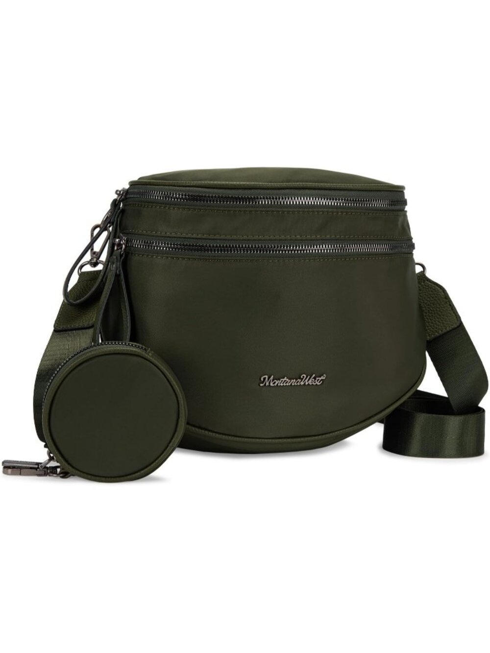 Women's Olive Green Vegan Leather Tote Satchel Handbag Top Handle Crossbody Bag